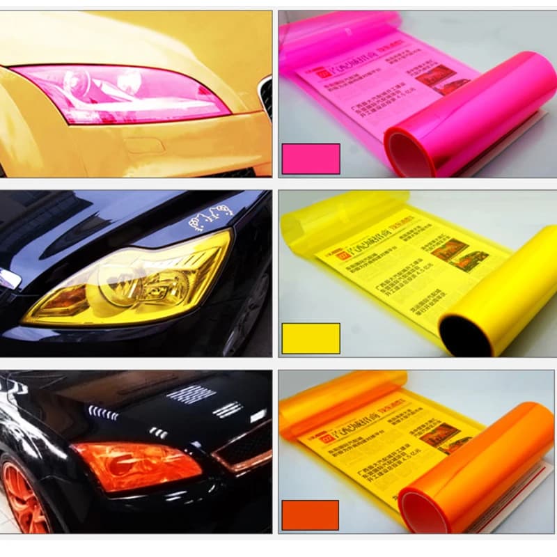30cm x 100cm Roll | Car-Styling Vinyl Film Stickers | Headlights & Taillights Color-Changing Lights Tint | Protective Car Stickers