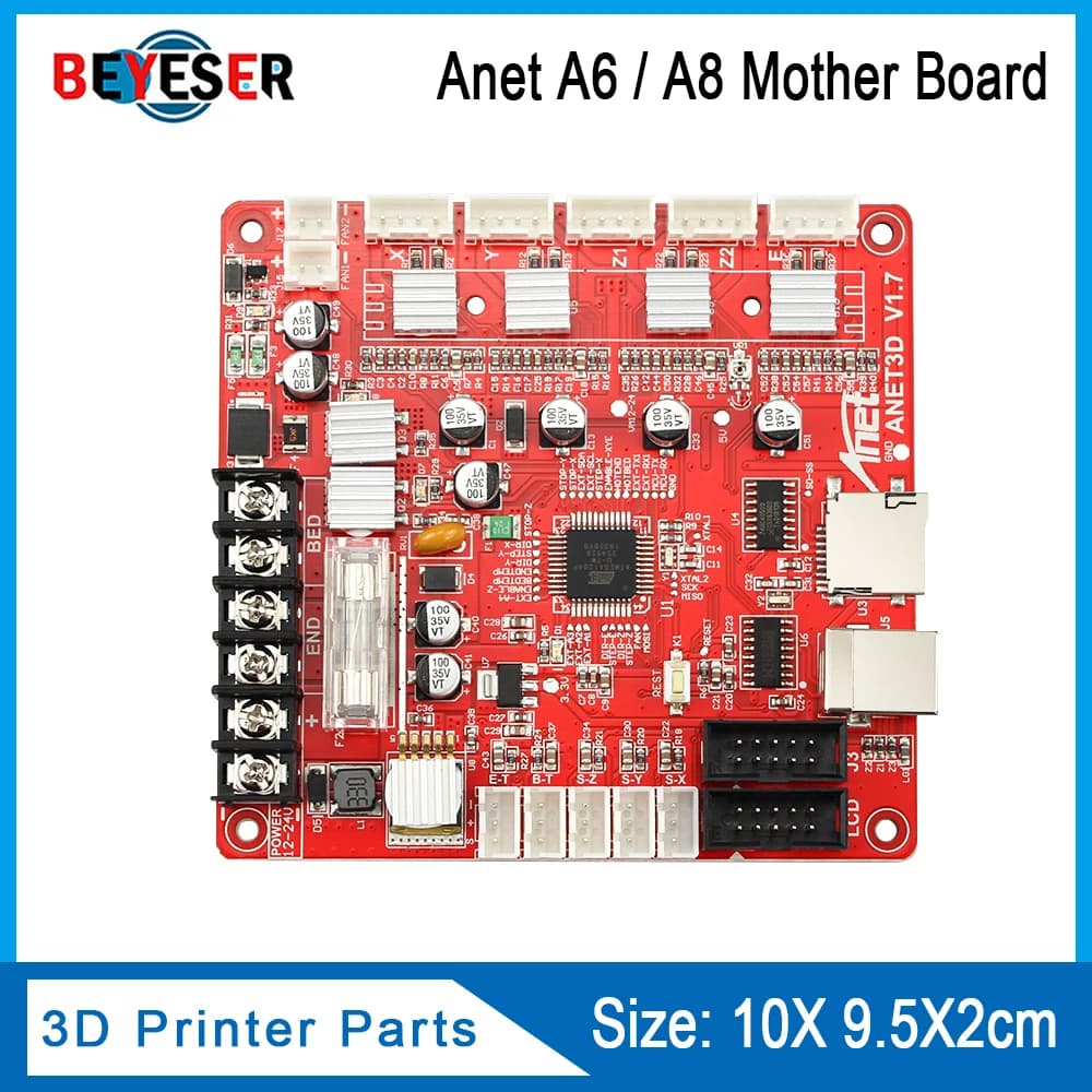 Anet V1.7 3D Printer Control Board for Anet A8, A6, A3, A2 + More | RepRap I3 Mather Board | 4 Color Options | 1PC