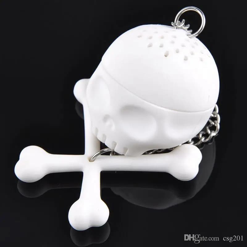 Cute Skull Crossbones Silicone Tea Infuser Strainers Filter by MOFUNYO: Perfect for Brewing Your Favorite Tea