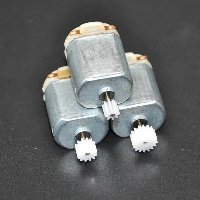 3-Pack Small DC Motor 130, 3V to 5V Miniature Motor for Four-Wheel Applications with Gear Package