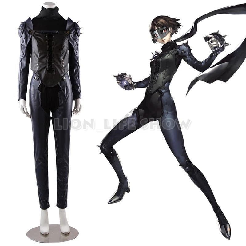 Makoto Niijima Queen Kaitou Uniform Outfit Cosplay Costume with Mask from Persona 5