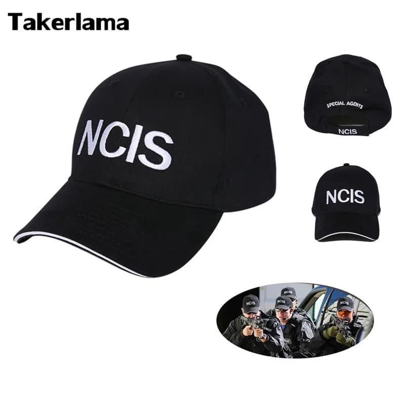 Adjustable NCIS Baseball Cap with Embroidered Special Agents Logo - Navy Criminal Investigative Service Movie Cap