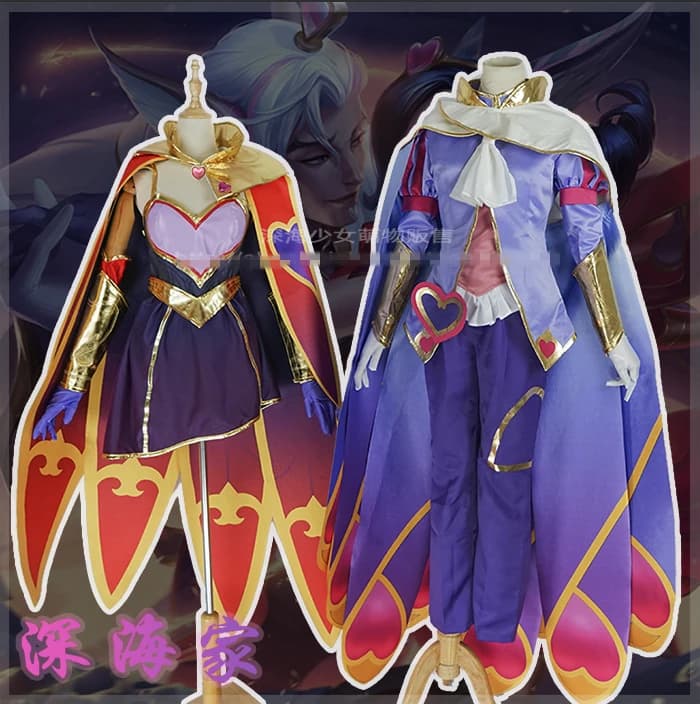 Valentine's Day Sweetheart Xayah & Charmer Rakan Cosplay Costumes