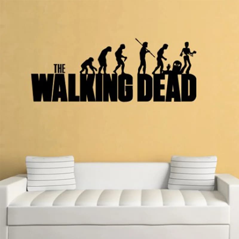 The Walking Dead Evolution Wall Sticker the Walking Dead Wall Art Banksy Vinyl Wall Art Wall Stickers Home Decor 4 Sizes