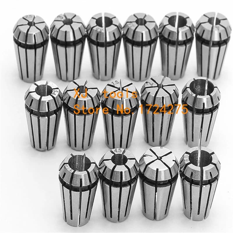 15 Piece ER11 Spring Collet Set for CNC Engraving Machine and Milling Lathe Tool Holder