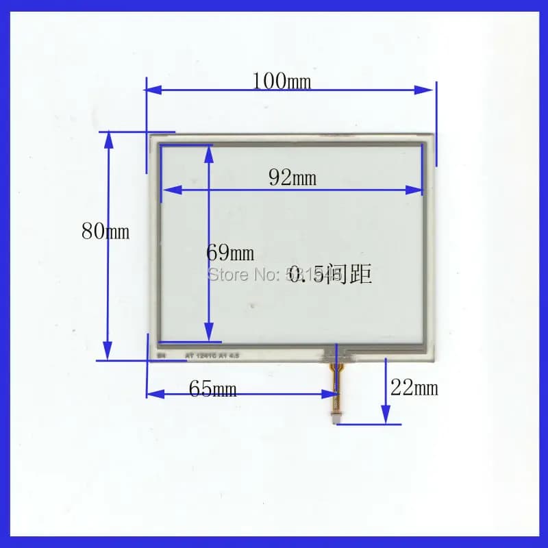 ZhiYuSun 4.5 4:3 Touch Glass AT 1241C A1 4.5 Display 100mm x 80mm Touchsensor Glass for GPS CAR and Recreational Machines 100 x 80
