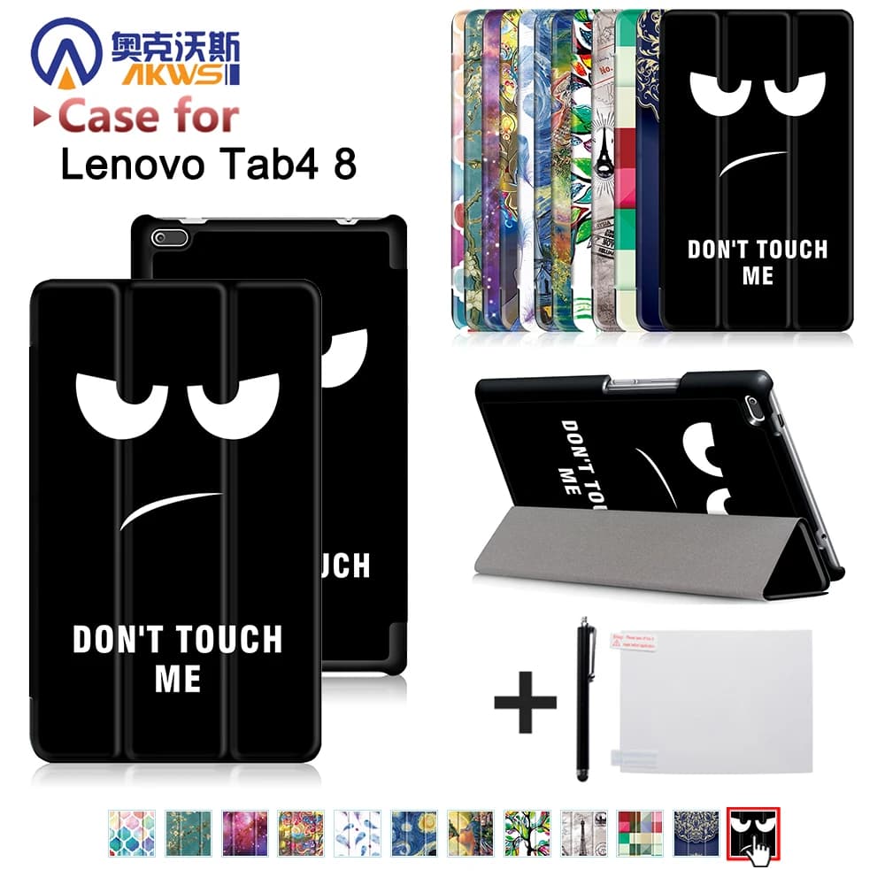 Lenovo Tab 4 8 TB-8504F/8504N 2017 Released 8 Tablet Case with Triangle Stand - Ultra Slim Cover