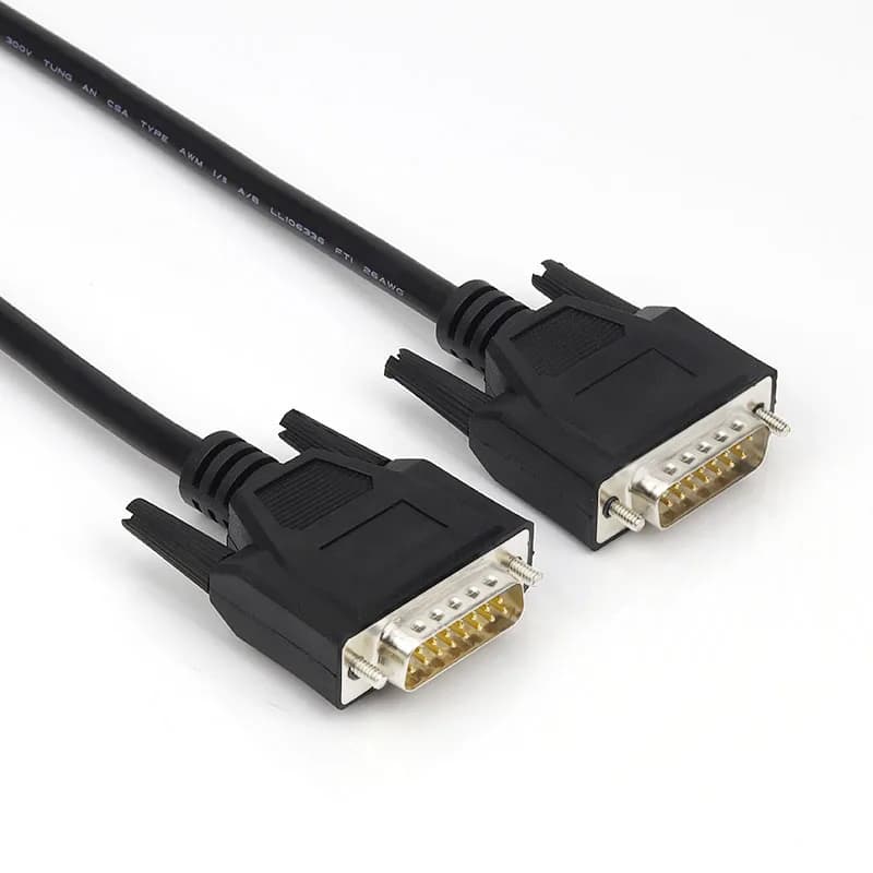 DB15 Male/Male/Female Cable - D-SUB 15 Pin Connector 2 Rows 15pin M/M - 5ft (1.5m) - 10ft (3m) - 16.4ft (5m)