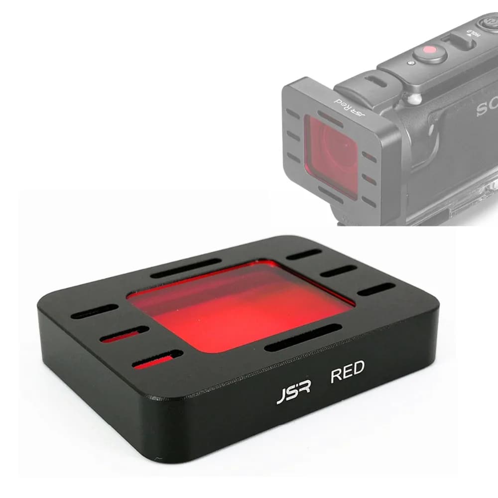 Red Underwater Diving Lens Protector for Sony MPK-UWH1 HDR-AS50 AS50R AS300 AS300R X3000 FDR-X3000R