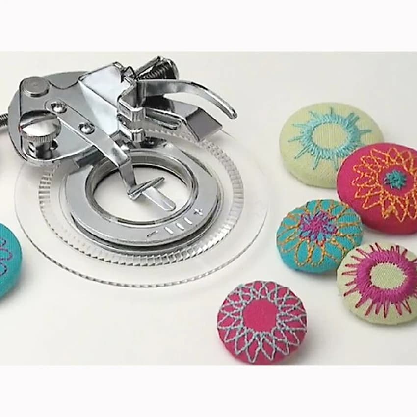 Fancy Flower Stitch Round Stitch Presser Foot for Brother Singer Janome Pfaff Viking Sewing Machine - Model 3700L