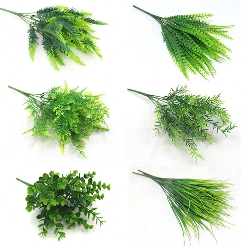 Artificial Eucalyptus Grass and Ferns Fake Flower Plant - Home Decoration Table Decors for Wedding and More!