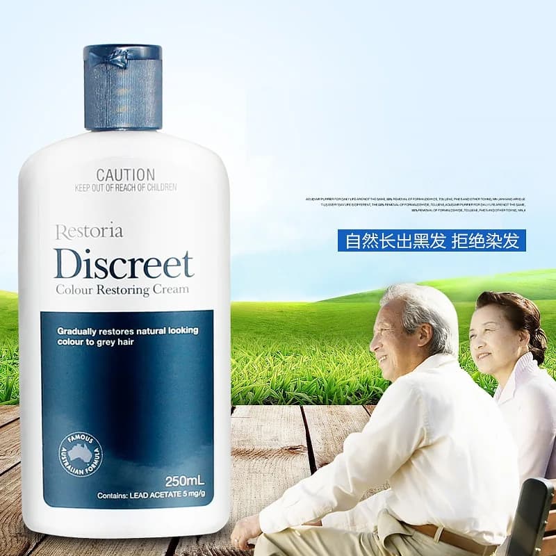 Restoria Discreet Colour Restoring Cream/ Lotion, Hair Care 250ml Grey Hair Treatment Reduce Grey Hair - Suitable for Men &Women
