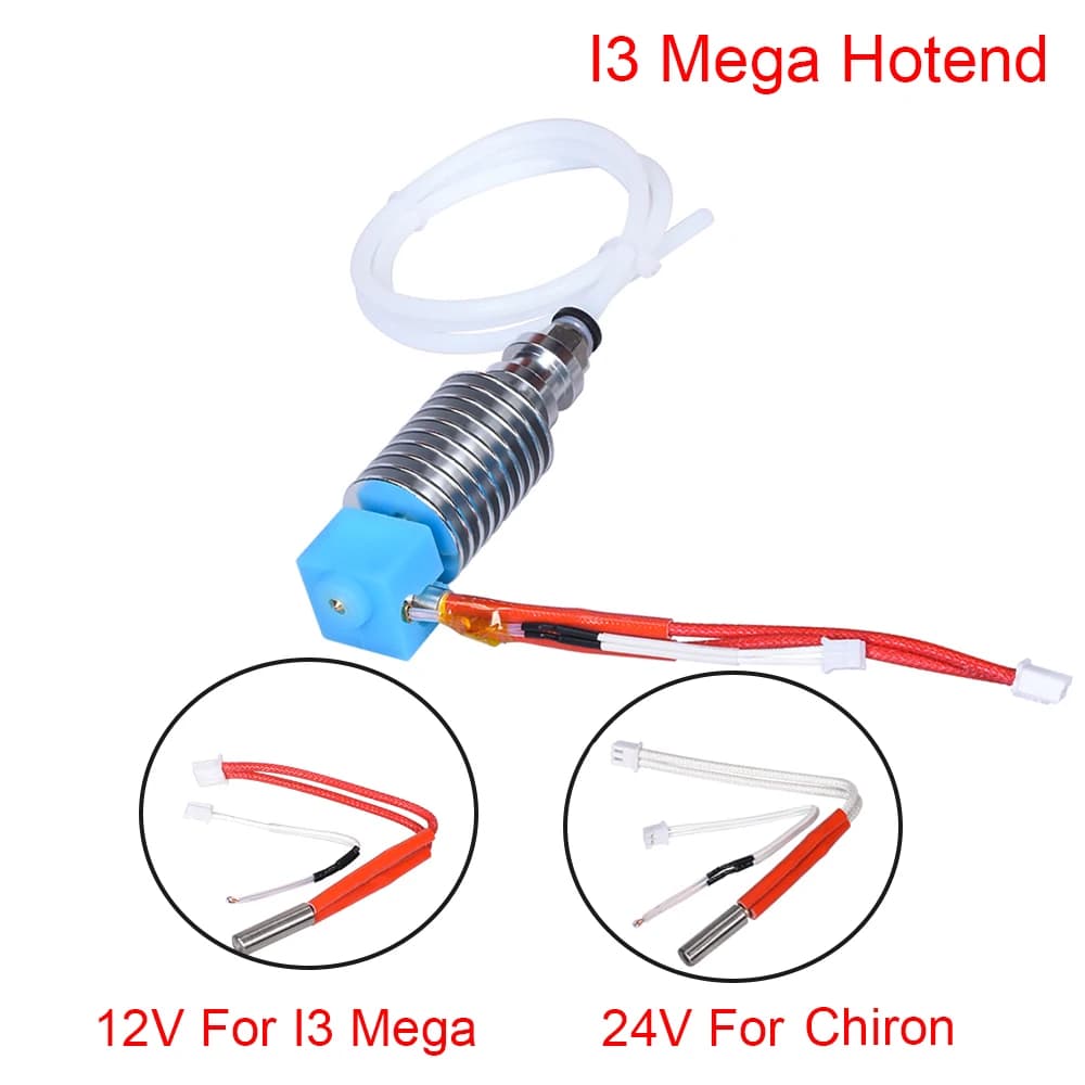 Anycubic I3 Mega/Chiron 3D Printer Parts: I3 Mega Hotend V5 J-head Hotend Kit E3D Bowden Extruder 12/24V, Compatible with V6 Hotend