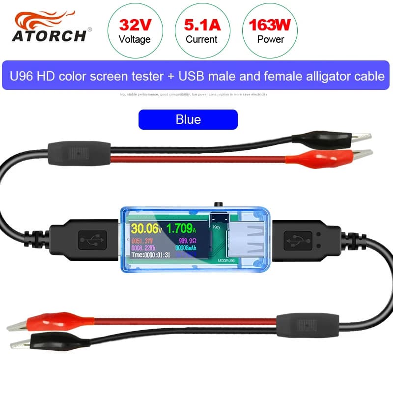 13-in-1 USB Tester Digital Multimeter, Voltmeter Amperemeter, Voltage Current Meter, Power Bank Charger Indicator