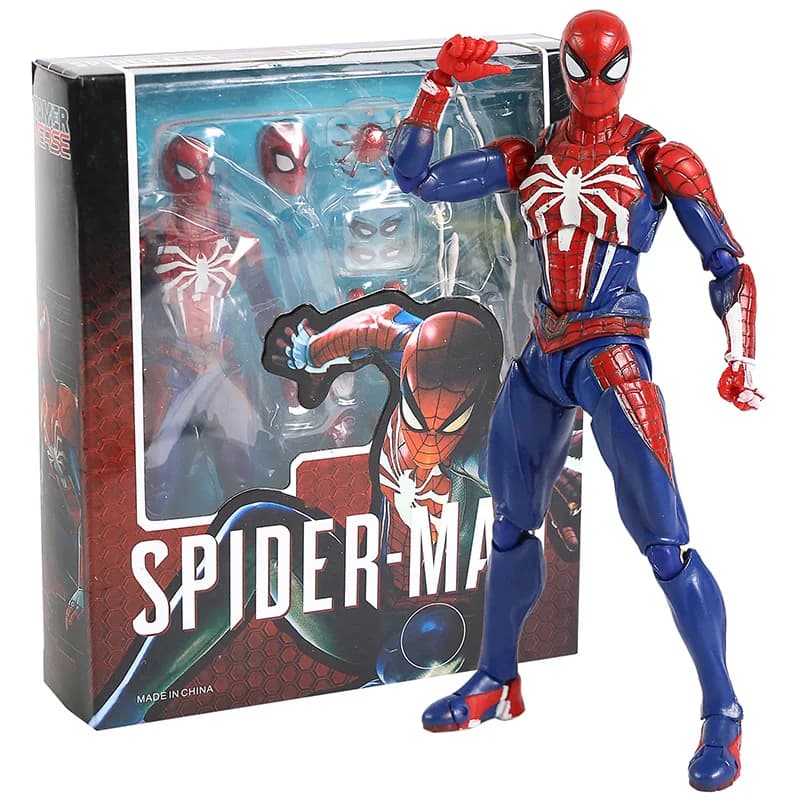 Avengers SHF Spider-Man Upgrade Suit PS4 Game Edition - SpiderMan Action Figure Collectible Model Toy Doll Gift