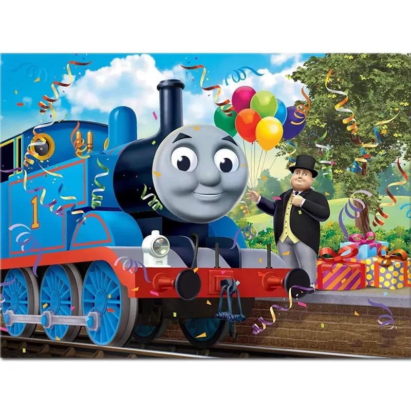 Thomas & Friends Full Drill Square 5D DIY Diamond Painting Cartoon 3D Diamond Embroidery Train Balloon Home Decor Gift