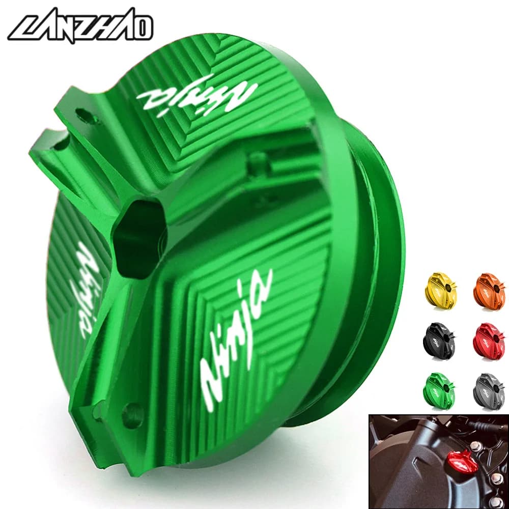 M30*1.5 Motorcycle Engine Fuel Filter Oil Tank Cover Cap CNC Aluminum Accessories for Kawasaki Ninja 250 300 400 650 1000