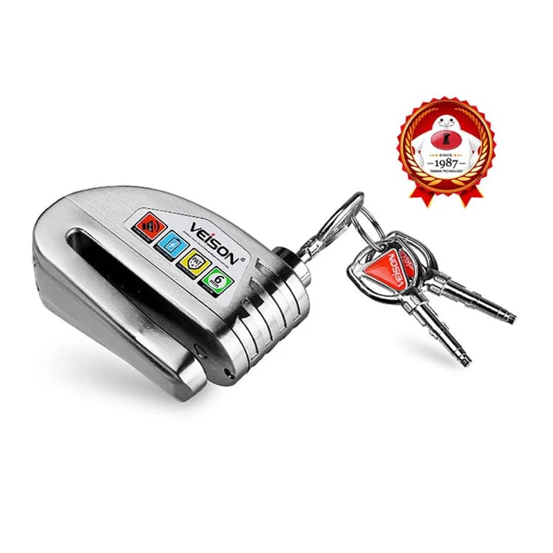 Waterproof Motorcycle Lock with Alarm - Steelmate Disc Lock for Superior Bike Security