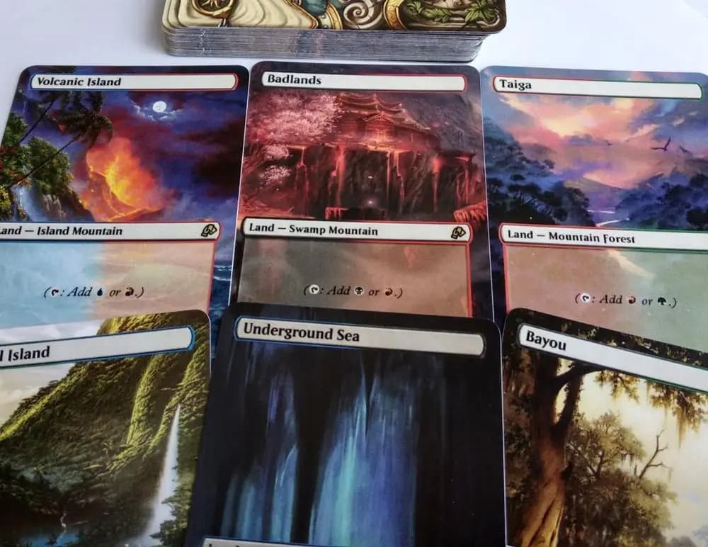 10 Dual Lands - Full Art Altered Cards for MTG TCG Games - Dual Land Fetchland Shockland Proxy EDH - Lotus Mox