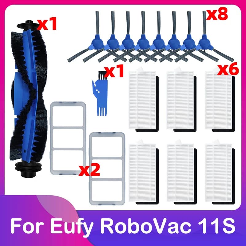 Fit For Eufy Robovac 11S Plus 35C 30 30C 15C 12 25C Robot Vacuum Main Roller Side Brush Pre Filter Hepa Strainer Spare Parts