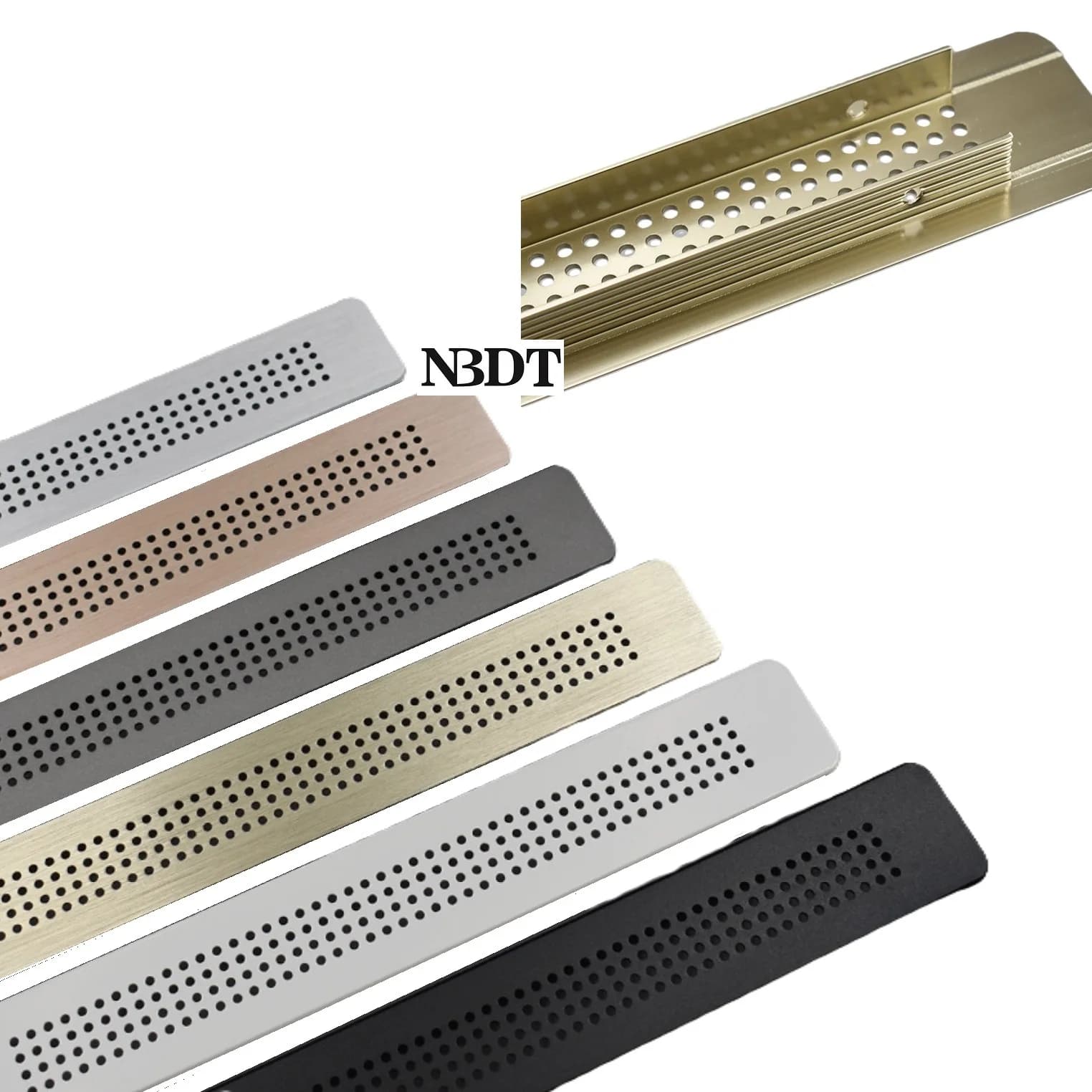 2Pcs Aluminum Rectangle Furniture Air Grille Ventilation Cover With Honeycomb Holes Pattern For Closet Cupboard