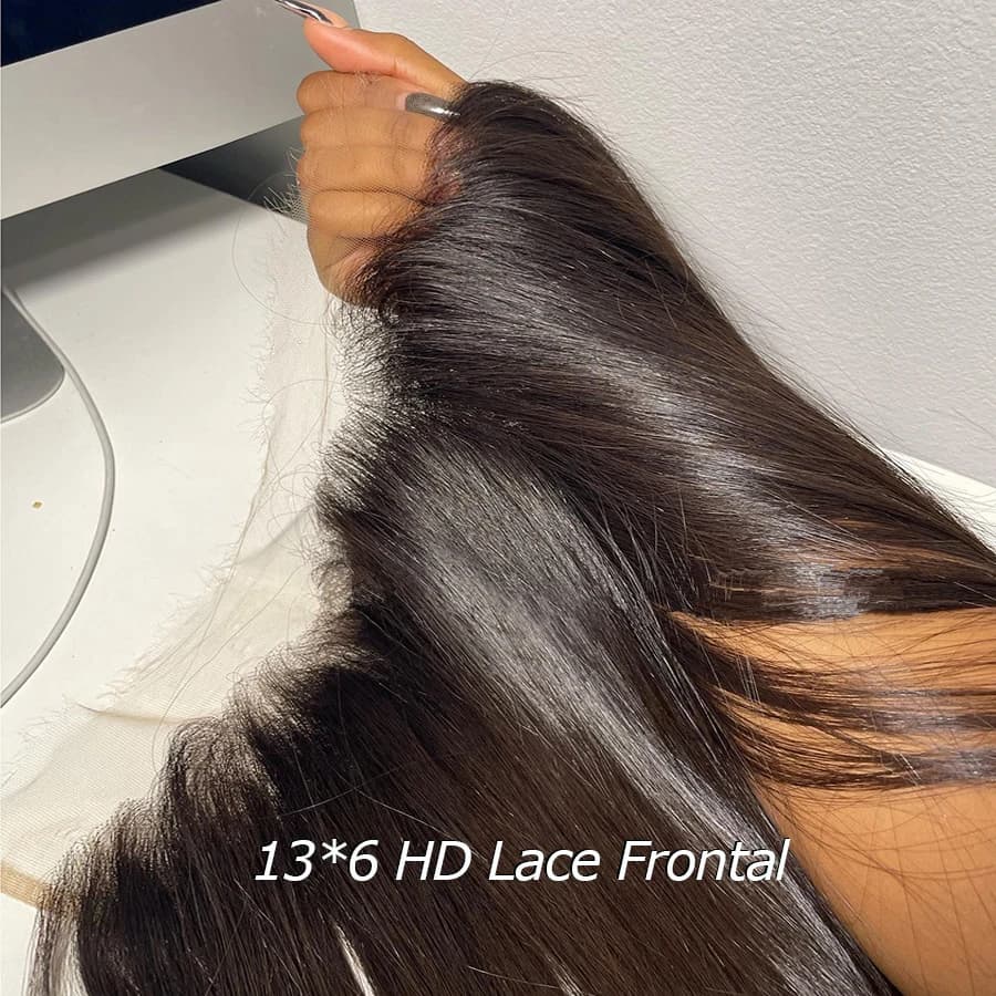 Skinlike 13x6 HD Lace Frontal Only Pre plucked HD Transparent Lace Straight 6x6 5x5 HD Lace Closure Only Brazilian Human Hair