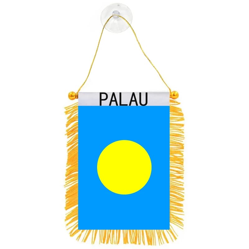 Directly Delivery Car Window Decoration Stain Bunting Pennant Palau Flags