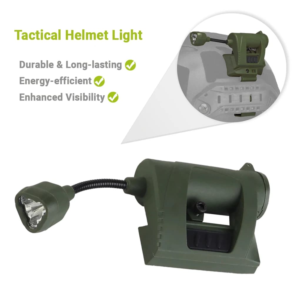 MPLS CHARGE Tactical Helmet Light 3 Mode LED Flashlight Outdoor Night Light Airsoft Helmet Torch Hunting Cycling Fishing Lamp