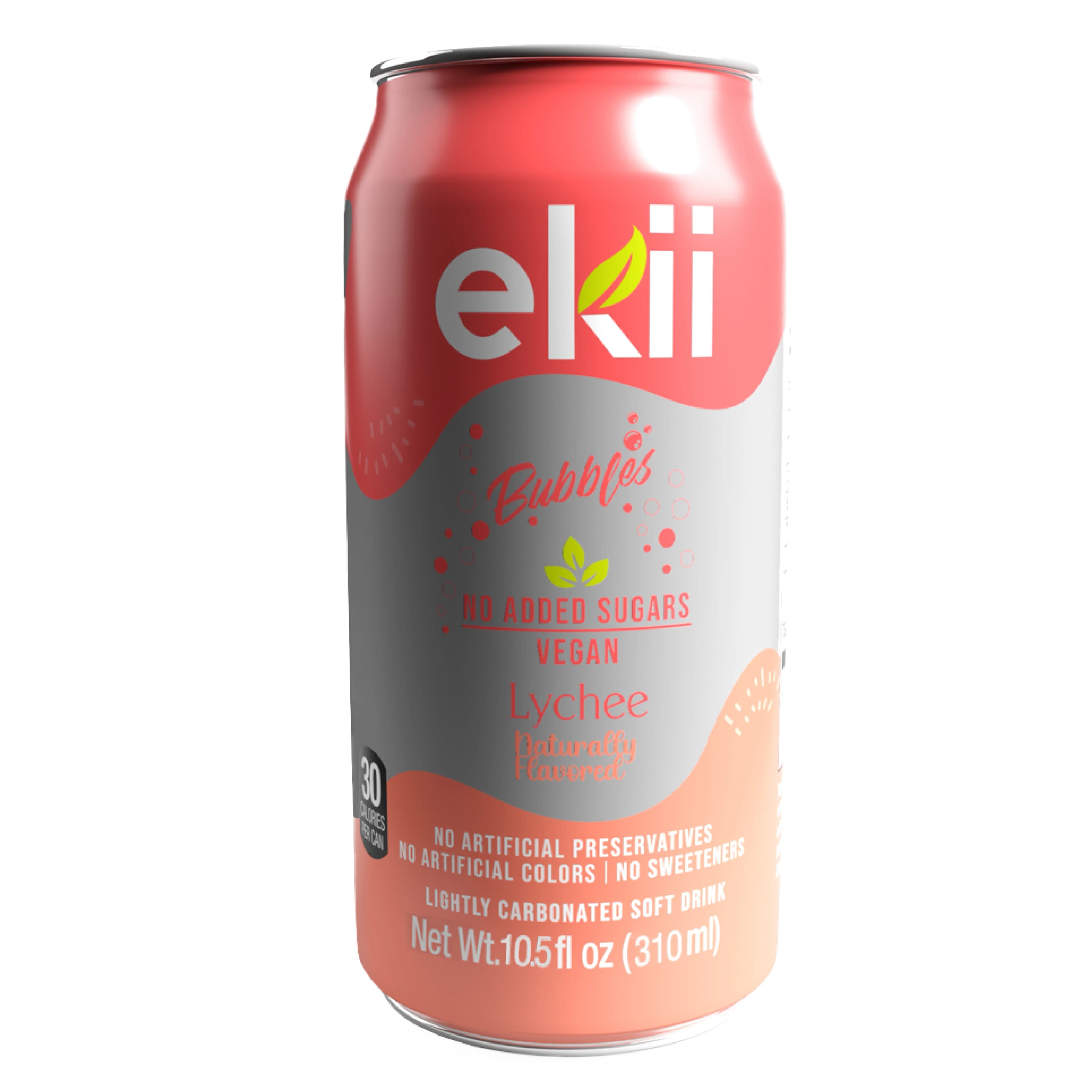 Ekii Lightly Carbonated Lychee Drink 10.5 oz (12Pack)