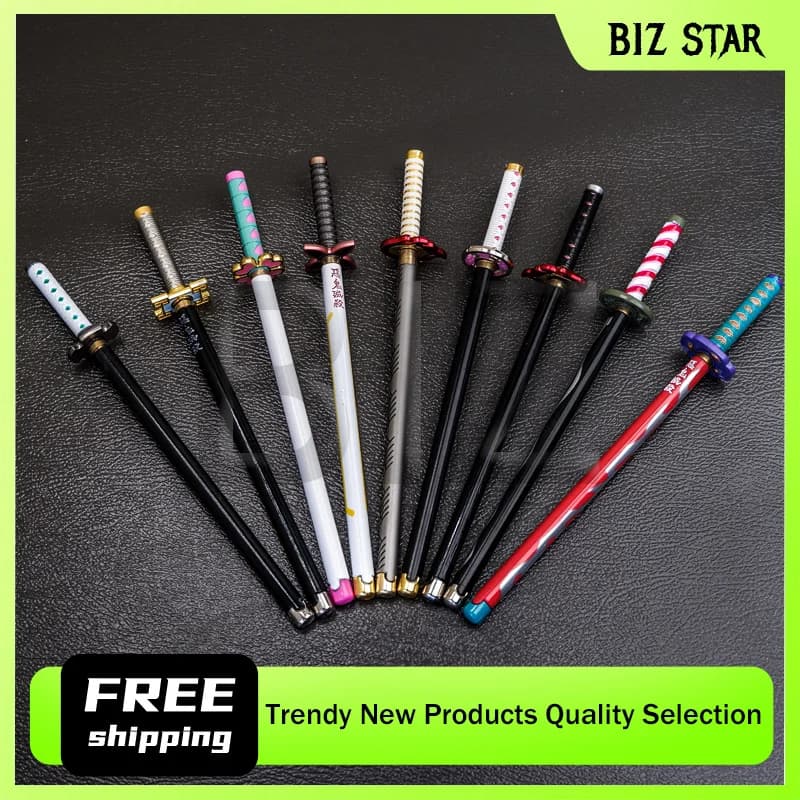 20cm/7.87inDemon Slayer Anime Peripheral Neutral Pen/my Wife/Zenyi/moth/butterfly Blade Day Wheel Knife Stationery Signature Pen