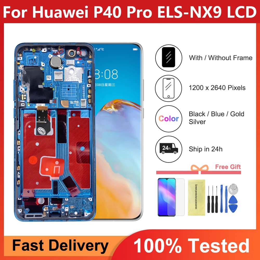 6.58'' For Huawei P40 Pro Full LCD Display Touch Screen Digitizer Assembly For Huawei P40 Pro LCD Replacement Repair
