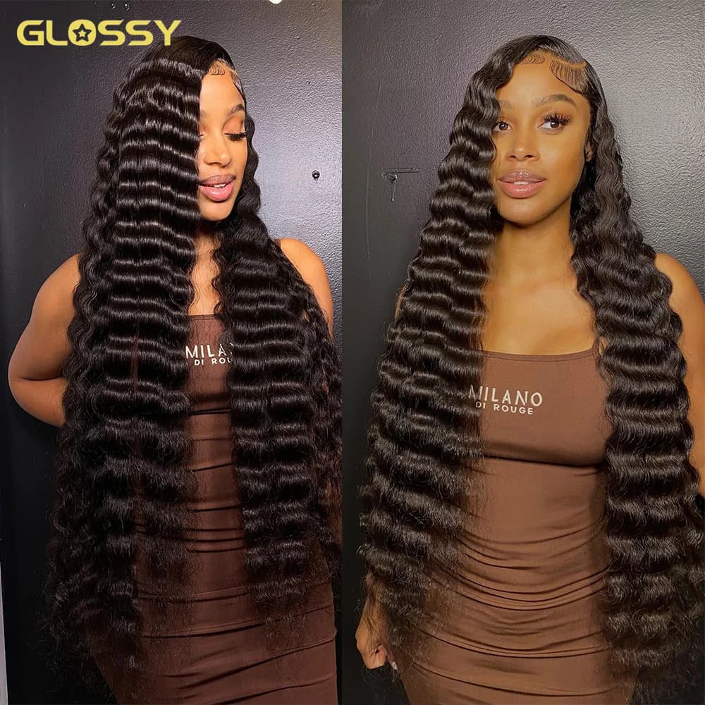 Glueless 13x6 Hd Loose Deep Wave Frontal Wig Human Hair Ready To Wear And Go For Women Water Wave Curly Lace Front Wigs On Sale