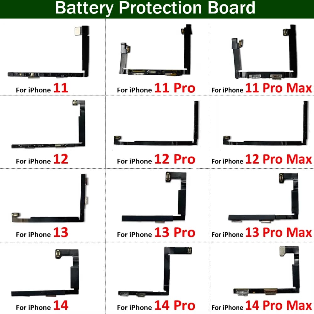For iPhone X XS XR 11 12 13 14 Pro MAX Mini Battery Protection Board Phone Battery Protect Board Flex Cable