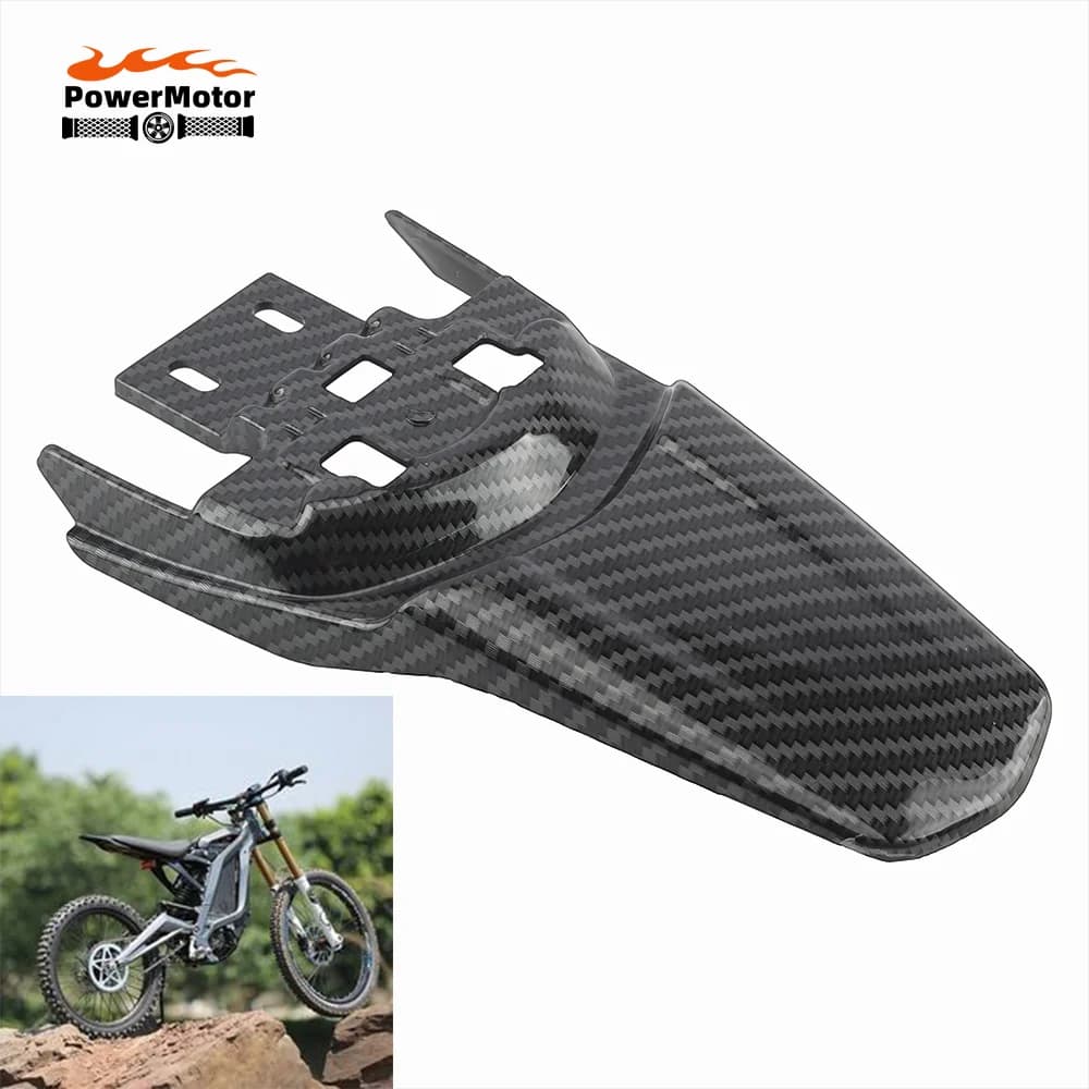 About Surron Parts Ebike Dirt Bike Frame Motorcycle Fender Carbon Fiber Enduro Pitbike Rear Mudguard Accessories Light Bee X S