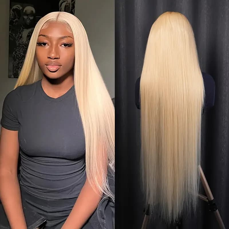220 Density Straight Blonde 613 Hd Lace Frontal Wig 13x6 Brazilian Human Hair Wigs For Women 13x4 Lace Frontal Colored Wig