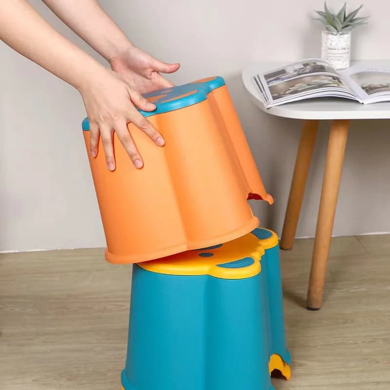 Plastic small stool household stackable thickened stool