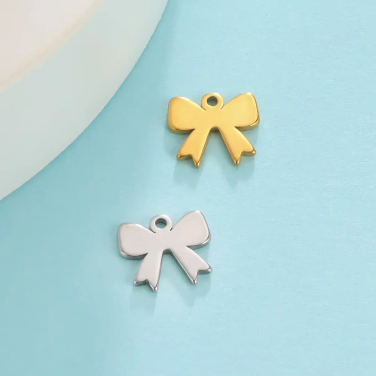 5PCs Stainless Steel Knot Butterfly Tree Moon Charms For Jewelry Making Necklace DIY Findings Accessories