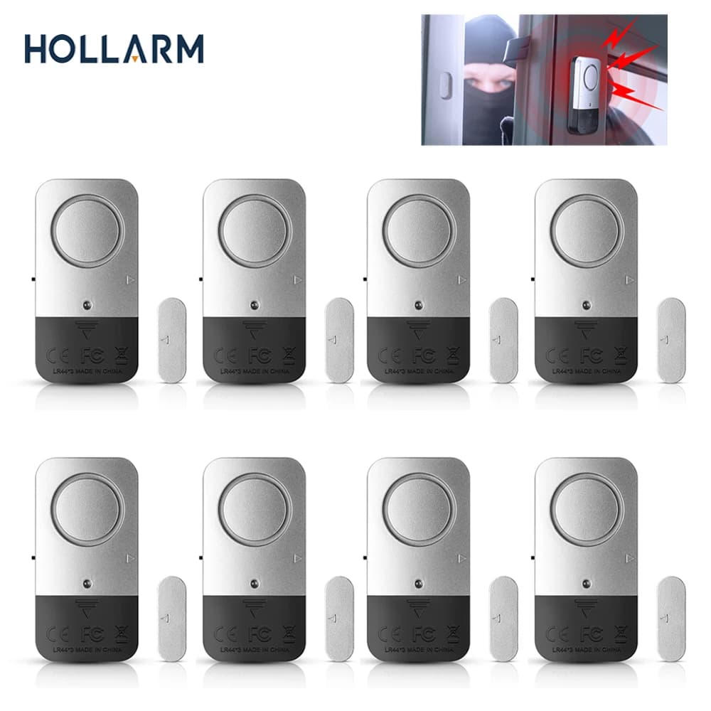 Hollarm Wireless Magnetic Door & Window Sensor Alarm 130dB for Home Sensor Detectors Burglar Alarm Kits Security Protection