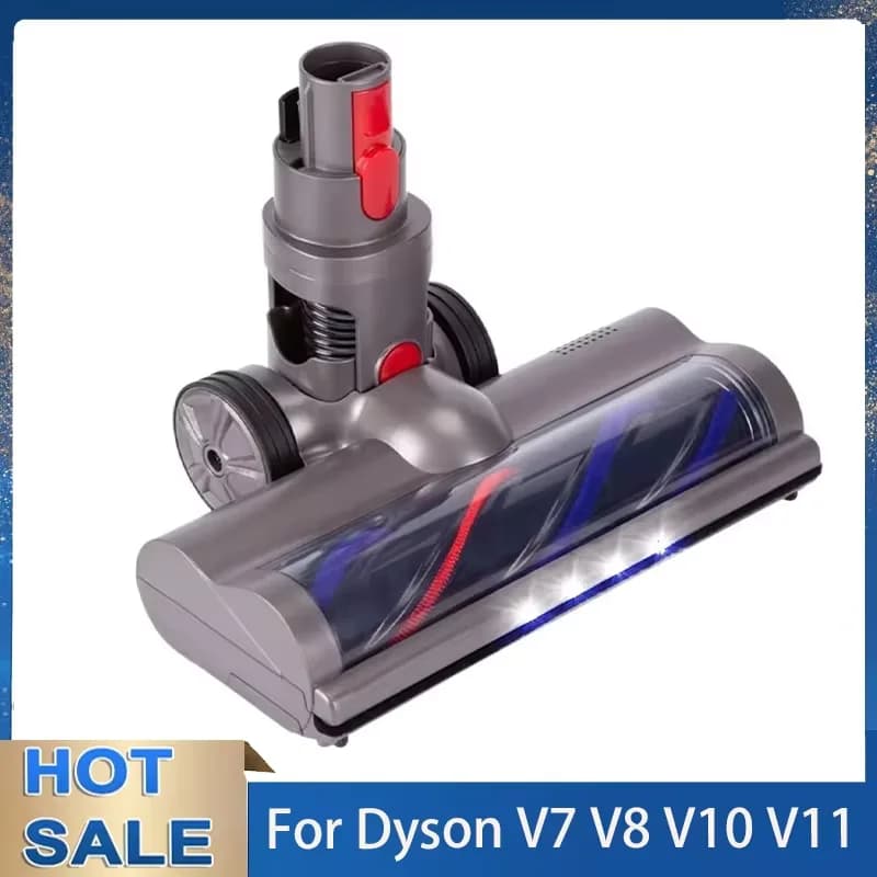 Roller Brush Head Replacement for Dyson V7 V8 V10 V11 V15 Cordless Vacuum Cleaner Quick-Release Motorhead with LED Headlight