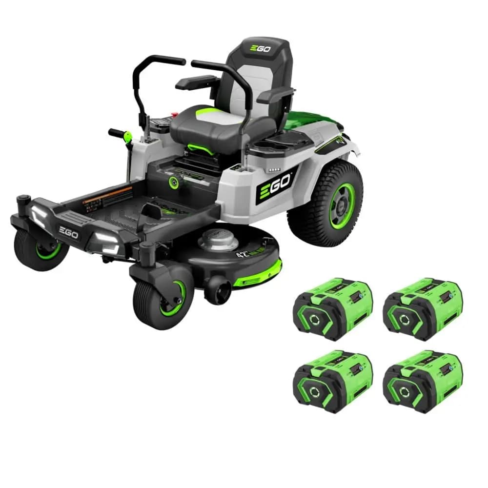 FAST SHIPPING Ego 42 Power + Z6 Zero Turn Mower with (4) 10.0Ah Batteries & 1600W Charger