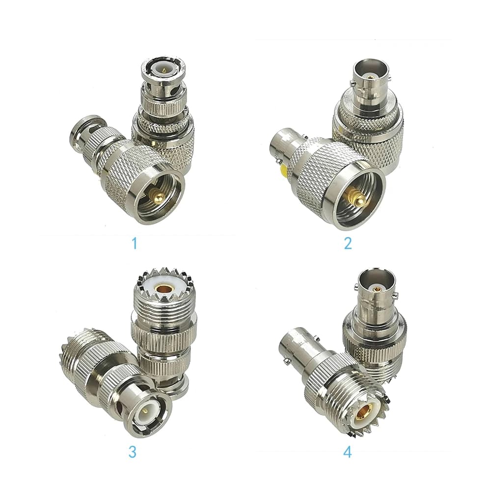 1Pcs UHF SO239 PL259 to BNC Male Plug & Female Jack RF Coaxial Adapter Connector