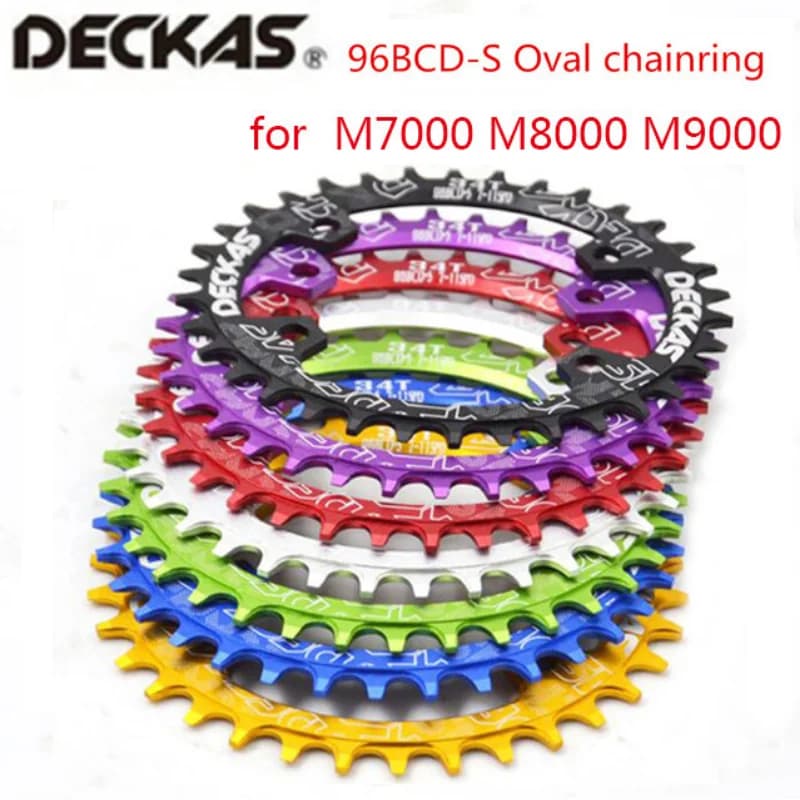 Deckas Oval 96BCD Chainring MTB Mountain 96BCDS Bike Bicycle 32T 34T 36T 38T Crown Tooth Plate Parts For M7000 M8000 M4100 M5100