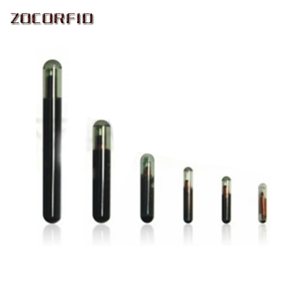 125KHZ/134.2KHZ 2.12*12mm/1.4*8mm Microchip Animal RFID Tag With EM4305 Chip ISO11784/5 FDX-B For Fish Dog Cat Idetification