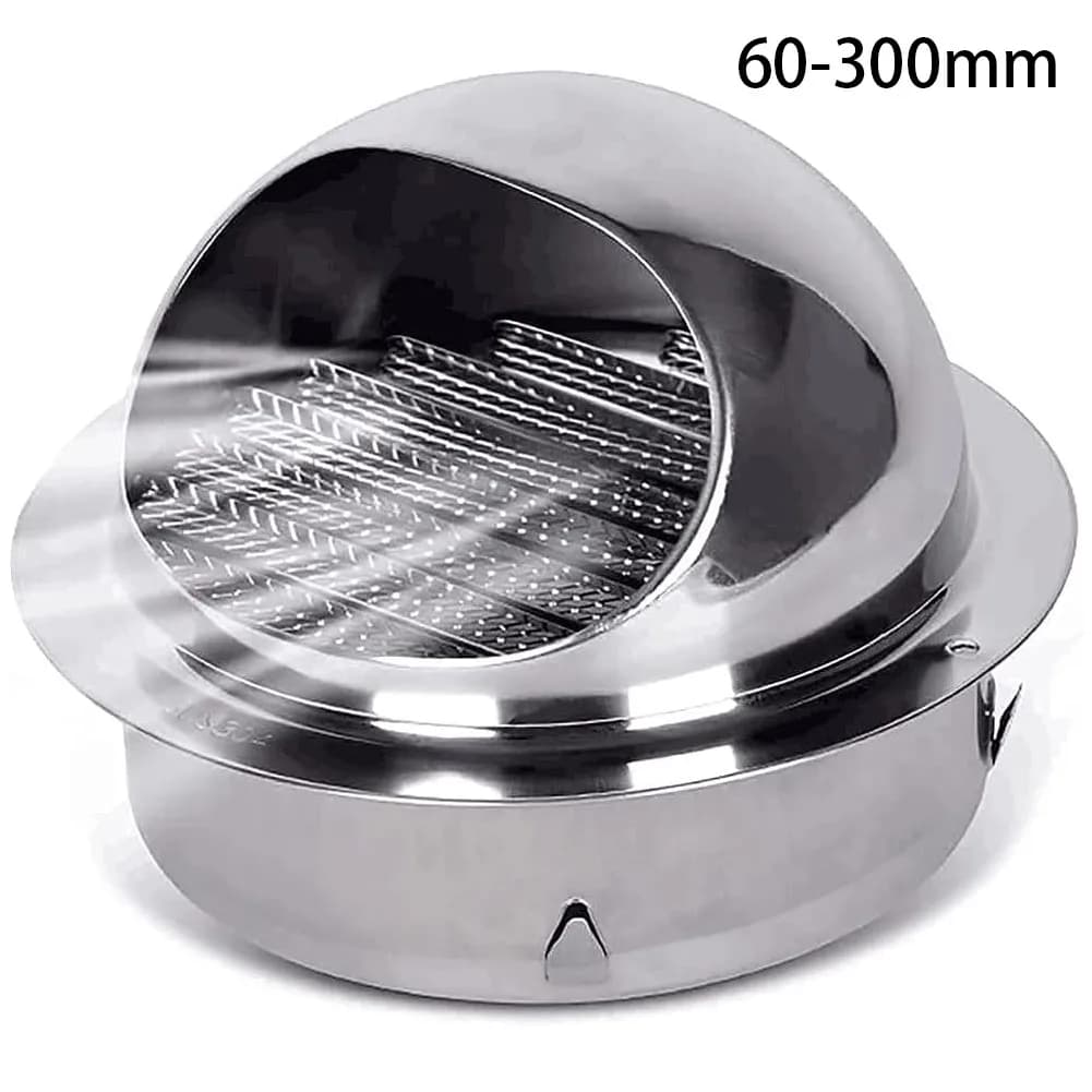 Stainless Steel Insect Proof Wall Vent Easy To Install Hood Ventilation Device Bathroom Exhaust Fan Wind Rain Proof