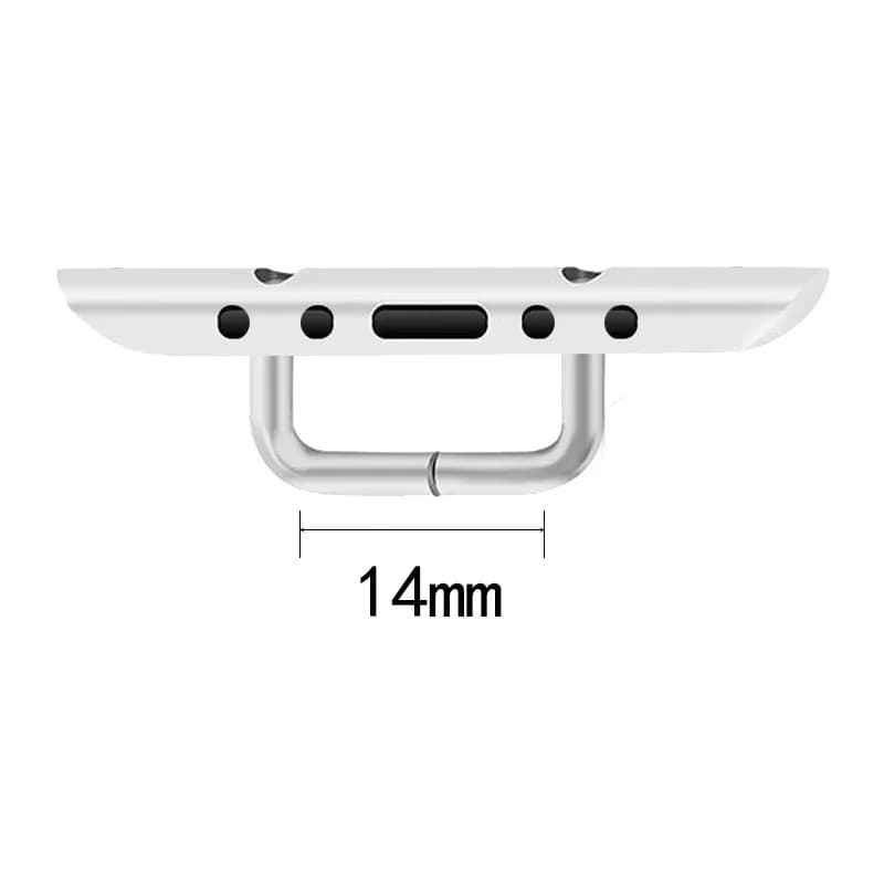 10 Pcs Stainless Steel Connector 14mm For Apple Watch Adapter Band 38mm 40mm 41mm 42mm 44mm 45mm Series 3 4 5 6 7 8 iWatch Strap