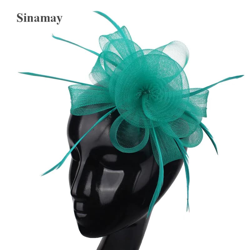 Light Purple Wedding Fashion Headwear For Women Formal Dress Cocktail Race Fascinator Flower Handmade Hair Accessories Cocktail