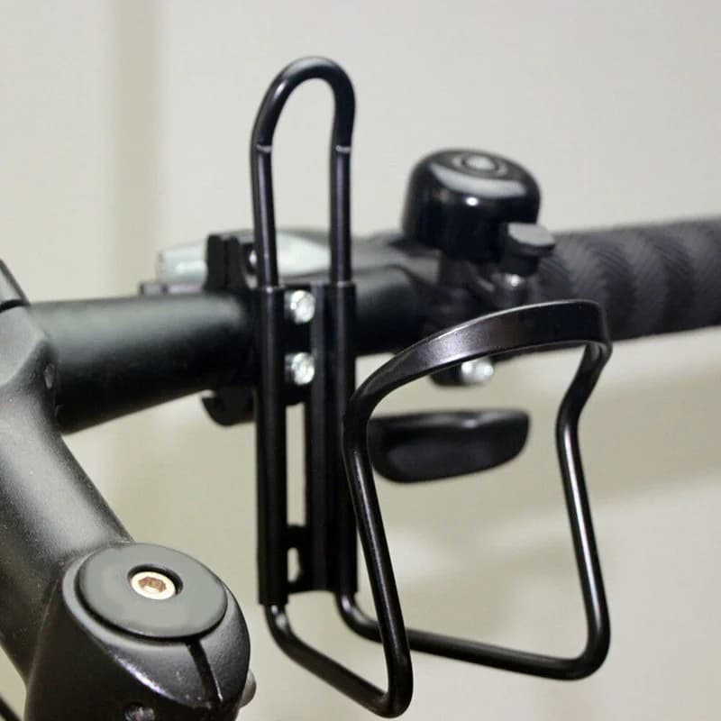 1pcs Universal Motorcycle Bike Handlebar Aluminum Alloy Drink Cup Holder Beverage Water Bottle Stand Silver Black Accessories