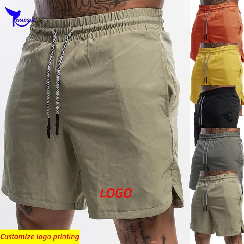 2020 Men Loose Quick Dry Running Shorts Breathable Sport Training Briefs Gym Fitness Jogging Short Pants Beach Boardshort Custom