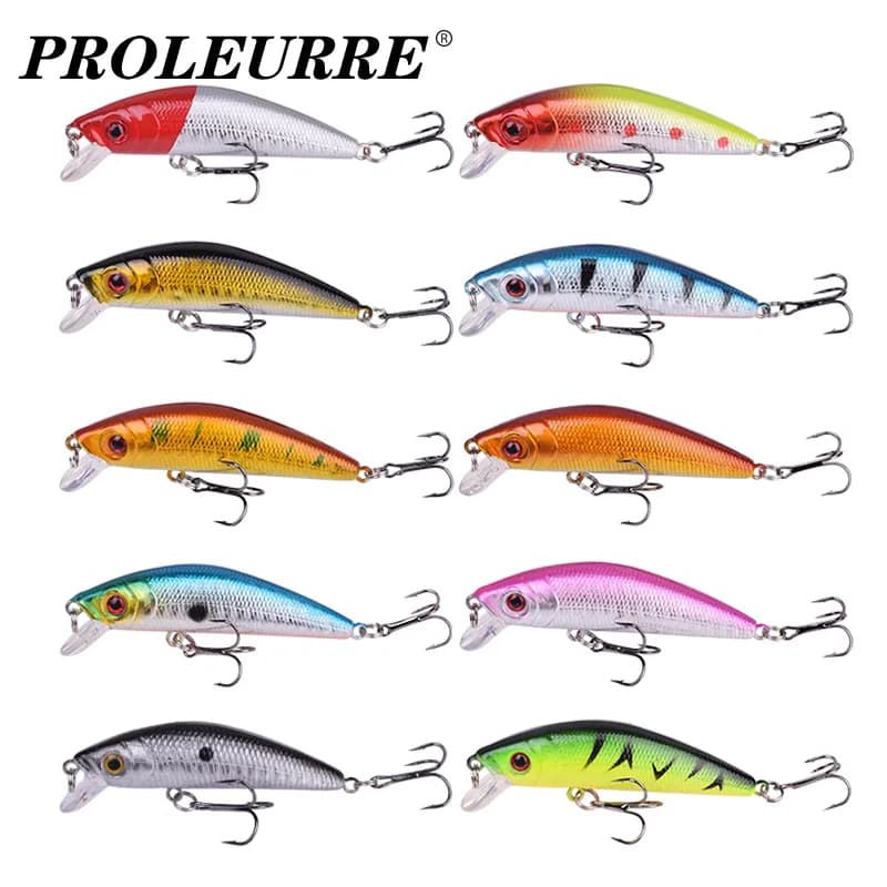 5Pcs/Lot Crazy Minnow Wobblers Pike Fishing Lure Set 7cm 7.5g Sinking Swing Crankbaits Tackle Artificial Bait With Treble Hook