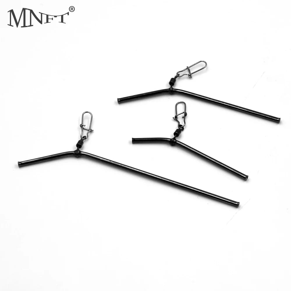 MNFT 6 Pcs Anti Tangle Booms Strong Snap Small Style Brass Tube Bent Sea Fishing Tackle Fishing Accessory Size 5/7/9CM